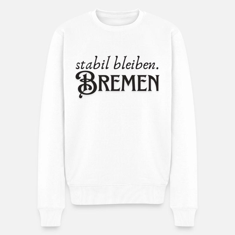 Stabil bleiben Bremen - Männer Premium Bio Pullover - Weiß
