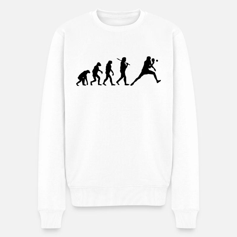 Tischtennis - Männer Premium Bio Pullover - Weiß