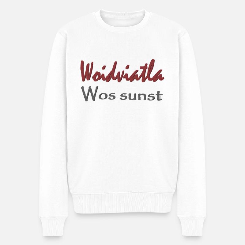 Woidviatla wos sunst - Männer Premium Bio Pullover - Weiß