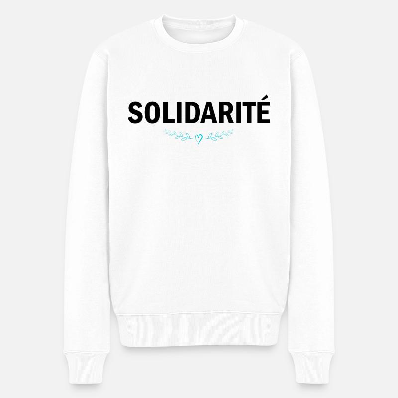 Solidarité - Pull Premium bio Homme - blanc