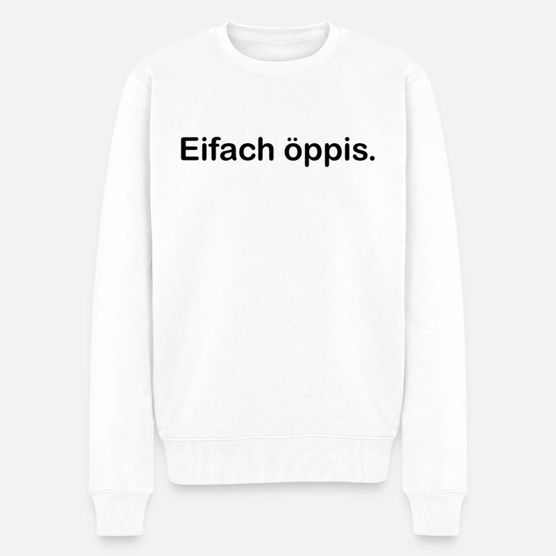 Eifach öppis - Männer Premium Bio Pullover - Weiß