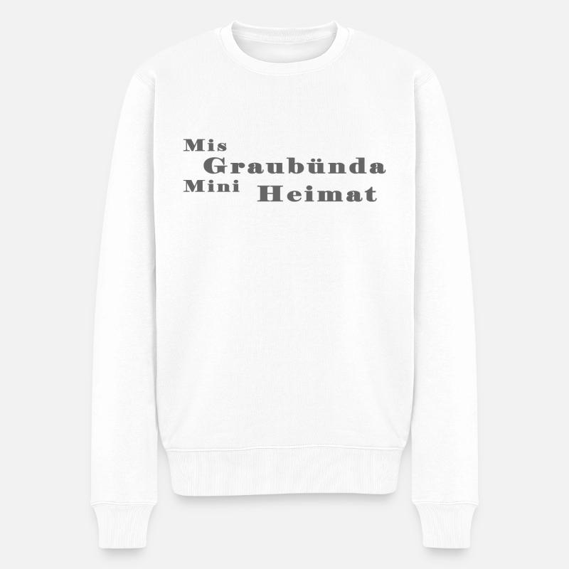mis graubünda - Männer Premium Bio Pullover - Weiß