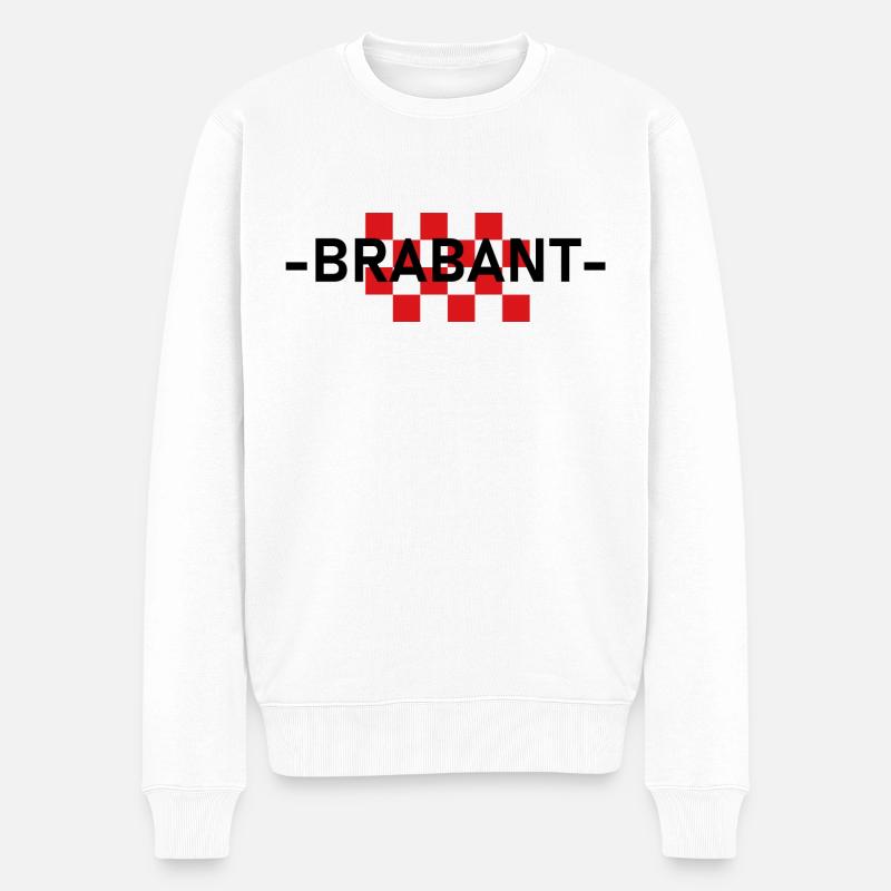BRABANT DRUCK MIT FLAG - Männer Premium Bio Pullover - Weiß