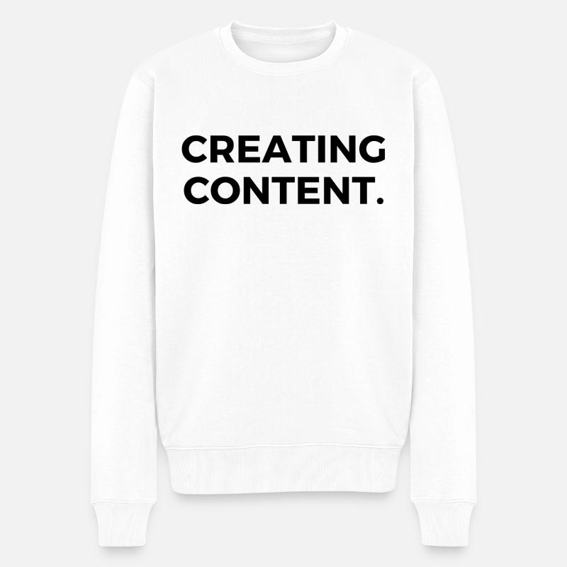 Creating Content. - Pull Premium bio Homme - blanc