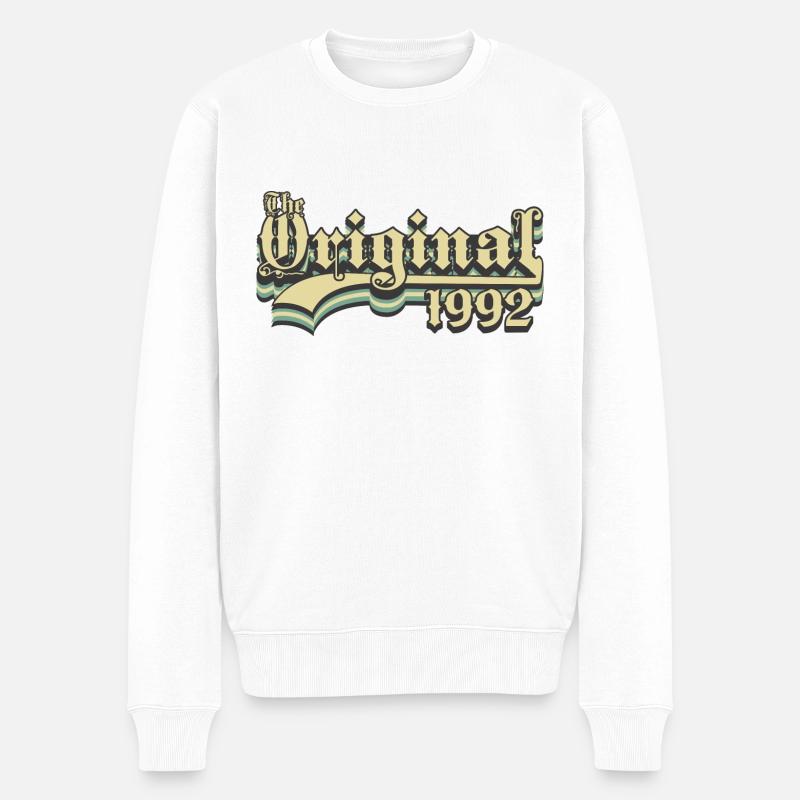 Né en 1992 - Pull Premium bio Homme - blanc