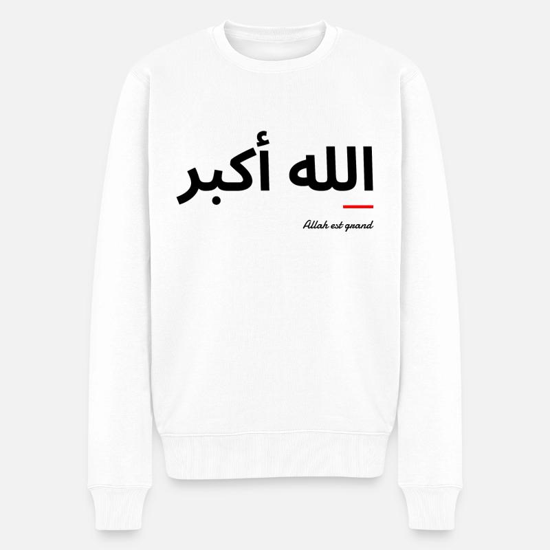 الله أكبر - Männer Premium Bio Pullover - Weiß