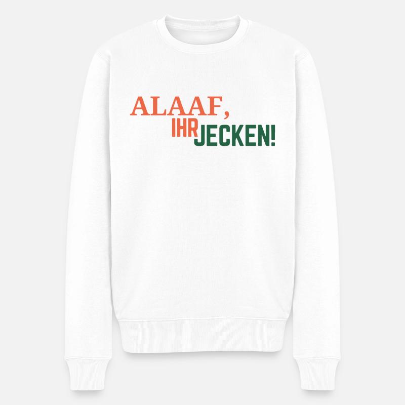 Alaaf - Männer Premium Bio Pullover - Weiß
