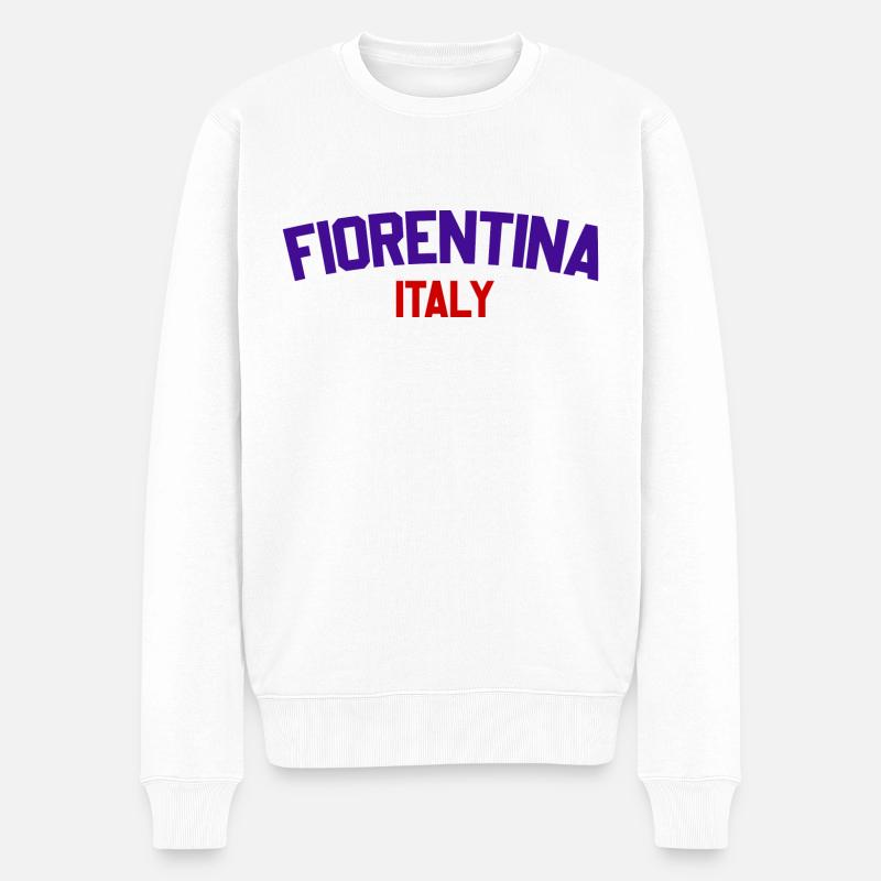 Fiorentina Italien - Männer Premium Bio Pullover - Weiß
