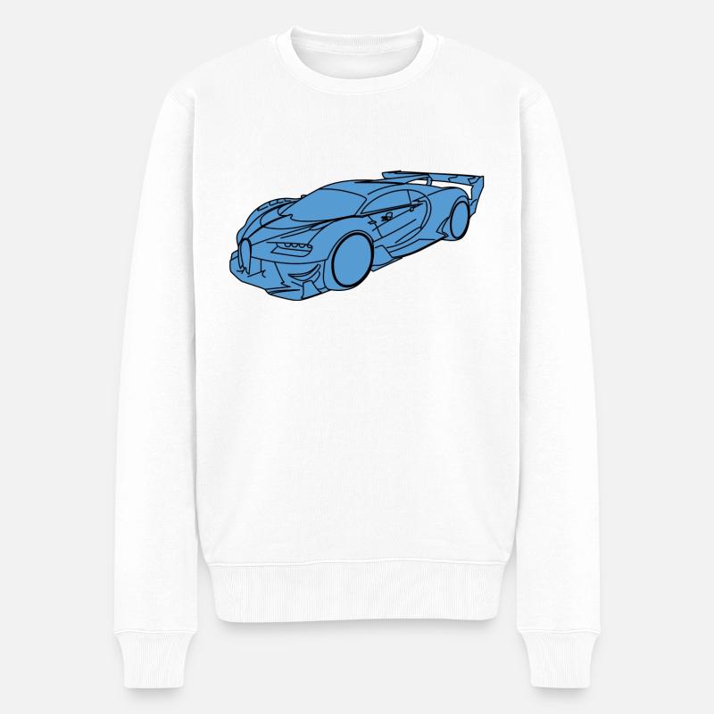 Buga Sportwagen - Männer Premium Bio Pullover - Weiß