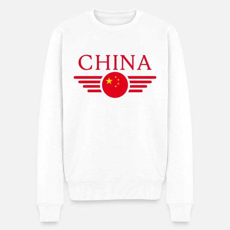 Chine - Pull Premium bio Homme - blanc