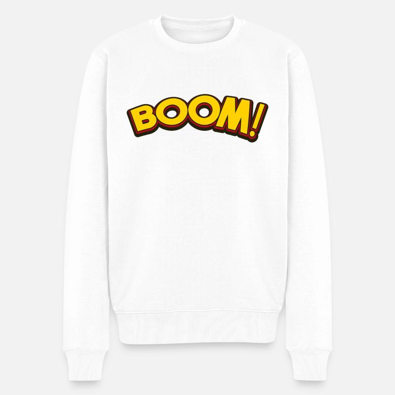 Dröhnen! - Männer Premium Bio Pullover - Weiß