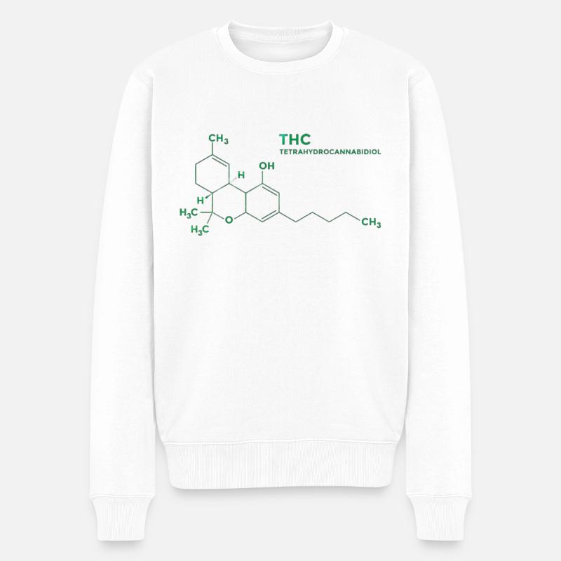 THC-Molekül - Männer Premium Bio Pullover - Weiß