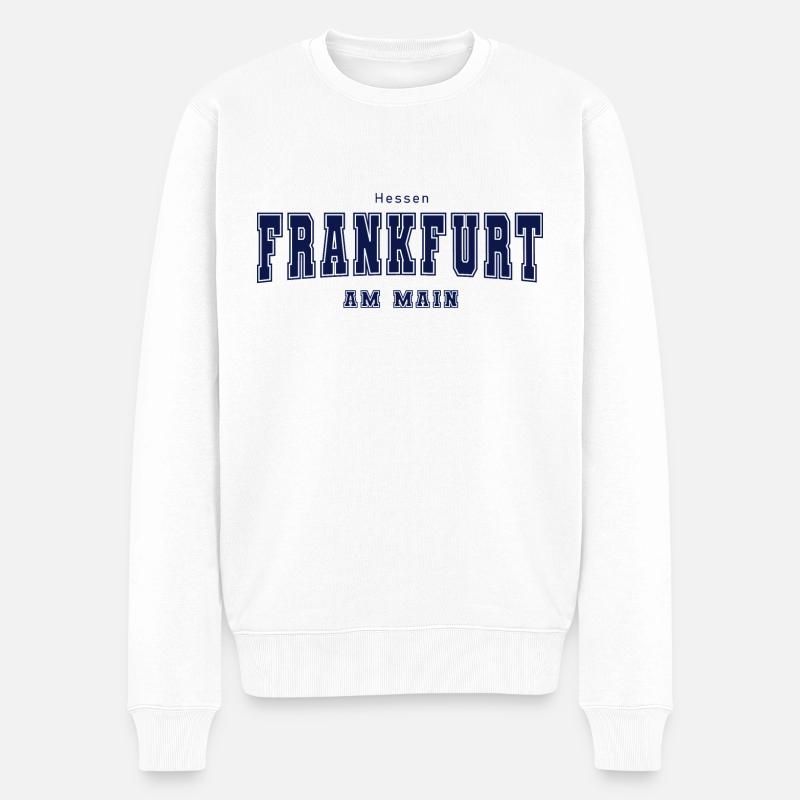 Frankfurt am Main - Männer Premium Bio Pullover - Weiß