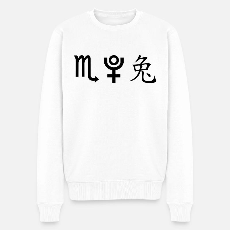 Scorpio Pluto Rabbit - Men's Premium Organic Jumper - white