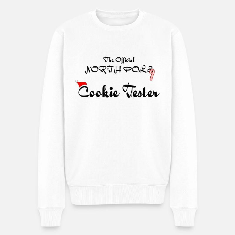 Offizieller Kekstester - Männer Premium Bio Pullover - Weiß