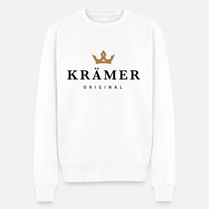 Krämer - Männer Premium Bio Pullover - Weiß
