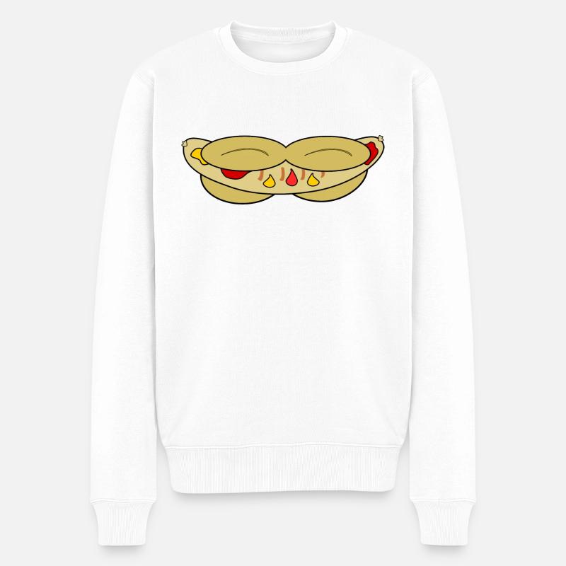 Bratwurst - Männer Premium Bio Pullover - Weiß
