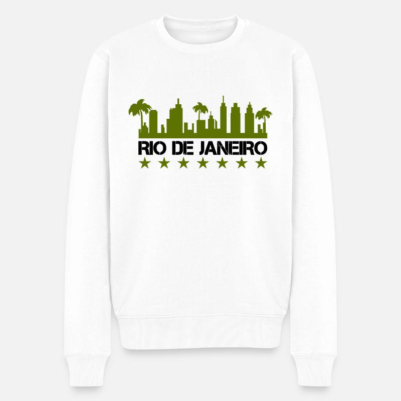 Rio de Janeiro - Pull Premium bio Homme - blanc
