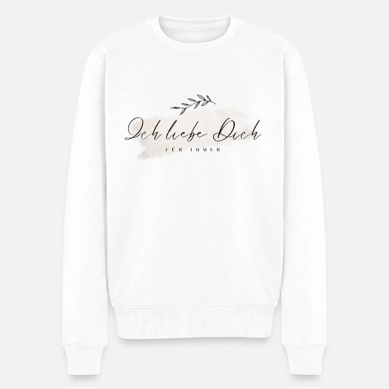 Je t’aime pour toujours - Pull Premium bio Homme - blanc