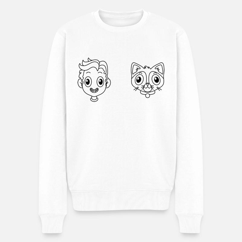 Chat de compagnie - Pull Premium bio Homme - blanc