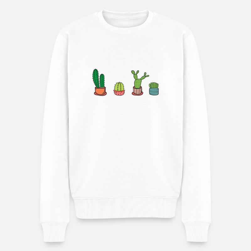 Cactus - Pull Premium bio Homme - blanc