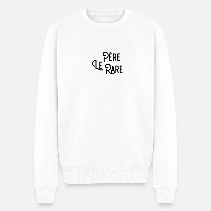Père le rare - Perle rare - Papa parfait - Pull Premium bio Homme - blanc