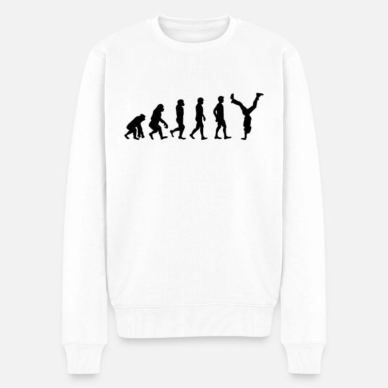 Piste évolution gymnaste acrobatie gymnastique - Pull Premium bio Homme - blanc