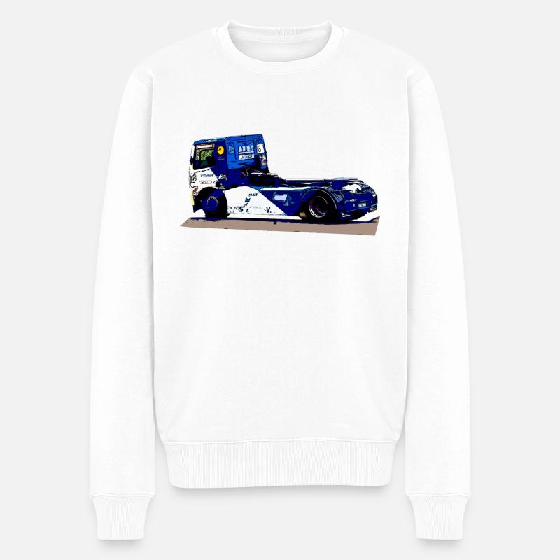 camion - Pull Premium bio Homme - blanc
