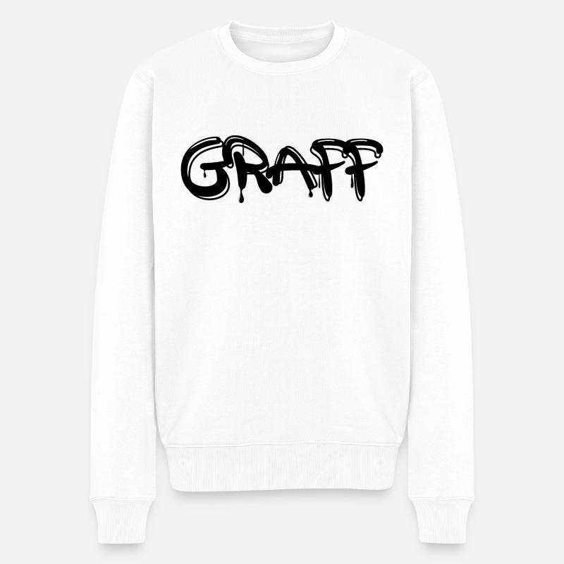 Graffiti - Pull Premium bio Homme - blanc