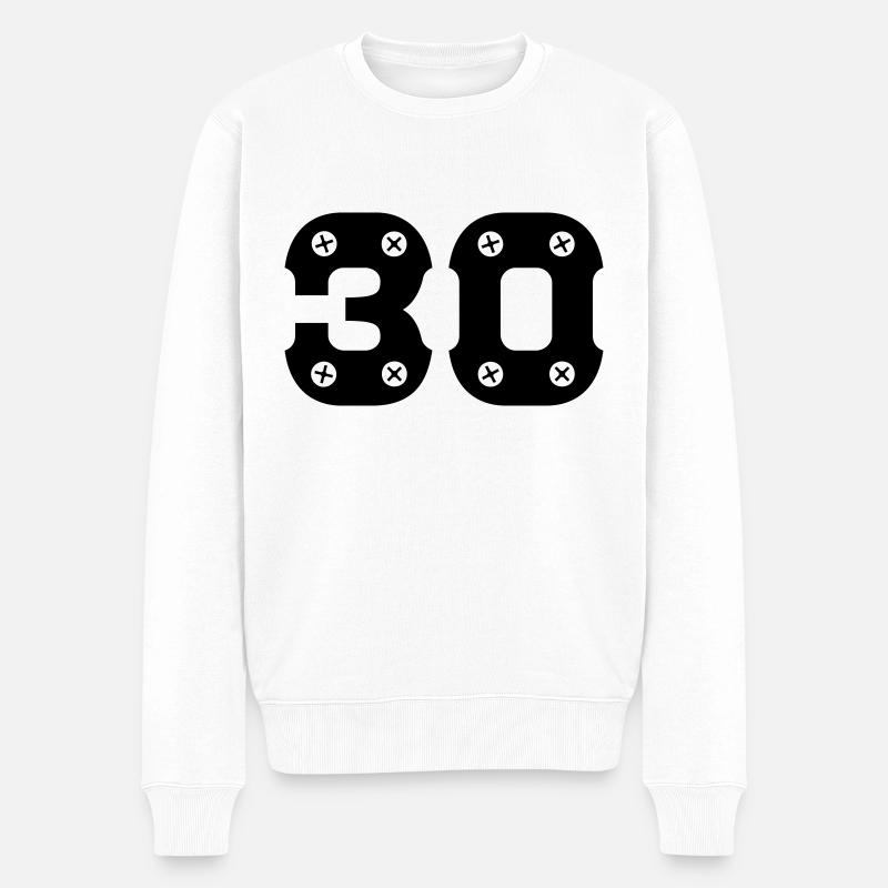 Idée cadeau 30e anniversaire - Pull Premium bio Homme - blanc