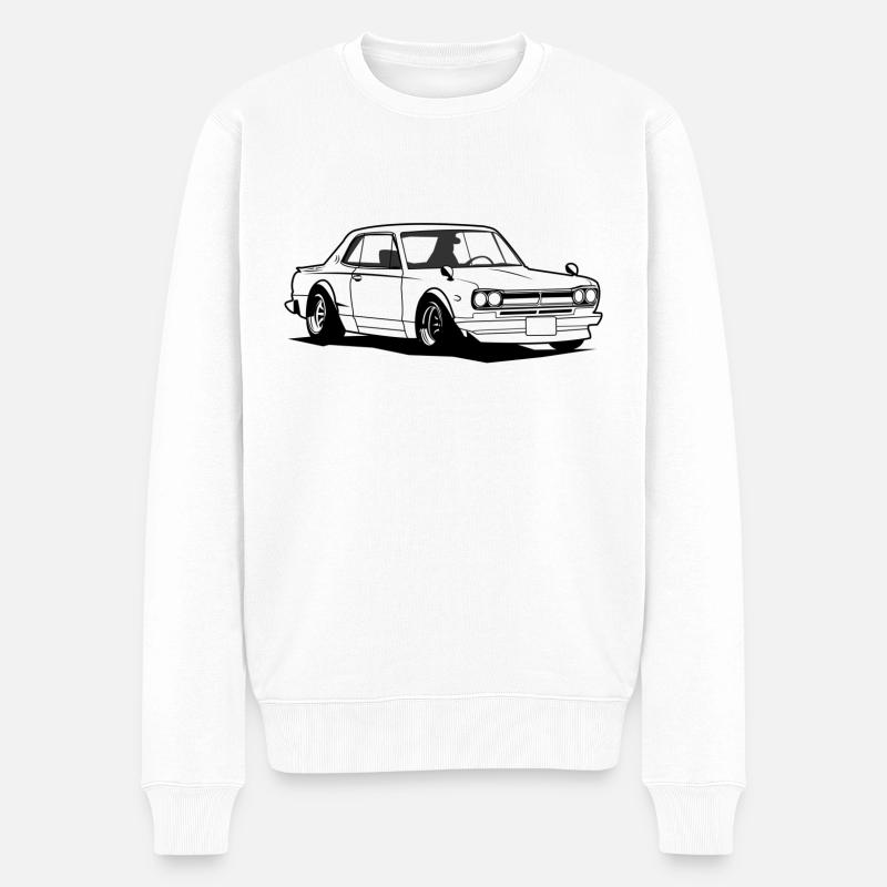Cooler Oldtimer! - Männer Premium Bio Pullover - Weiß