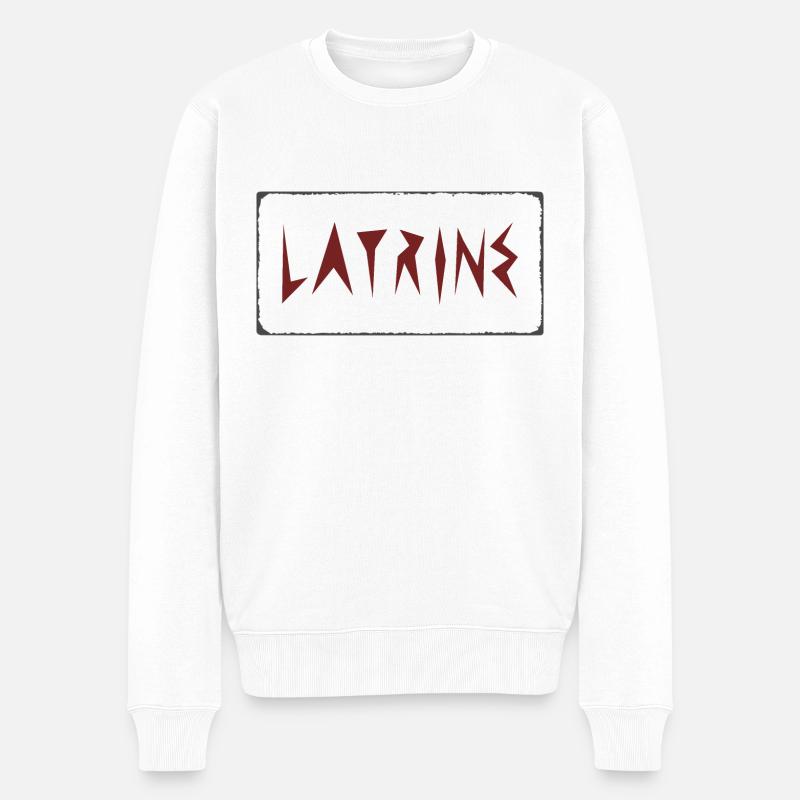 Latrine - Männer Premium Bio Pullover - Weiß