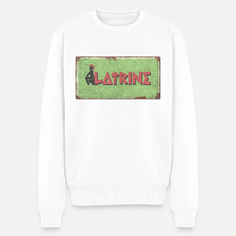 Latrine - Männer Premium Bio Pullover - Weiß