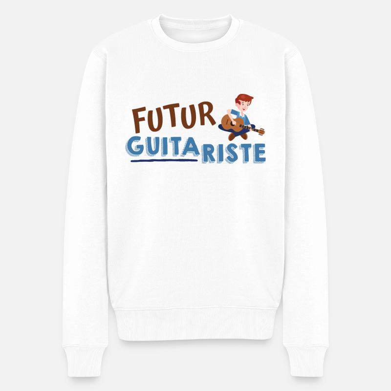 futur guitariste - Pull Premium bio Homme - blanc