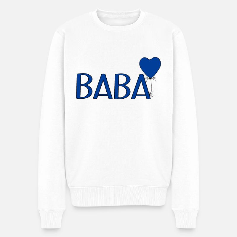 Baba Luftballon - Männer Premium Bio Pullover - Weiß