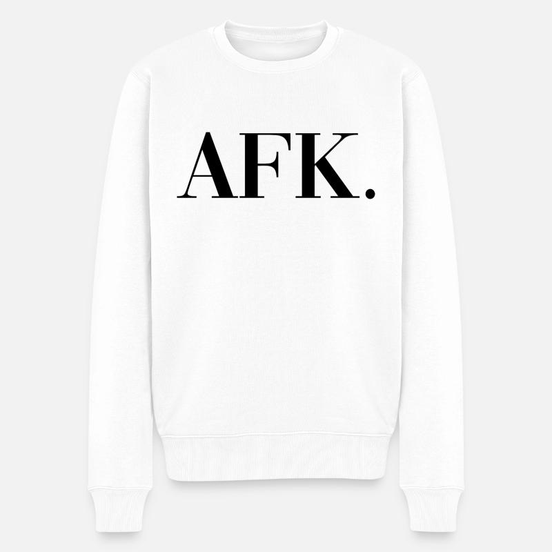 Gamer Afk Gaming Zocker - Männer Premium Bio Pullover - Weiß
