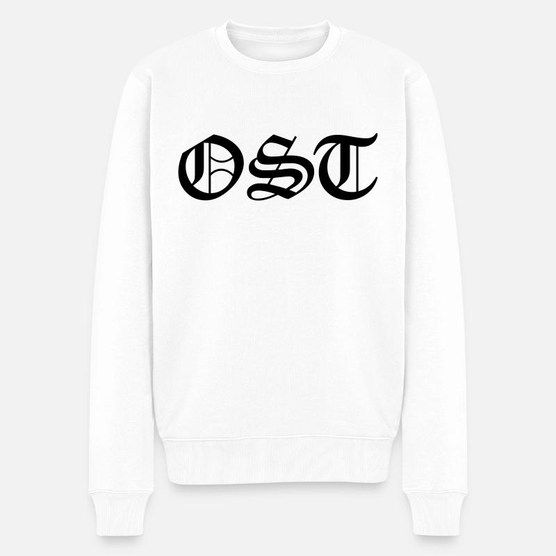 OST Schriftzug - Männer Premium Bio Pullover - Weiß