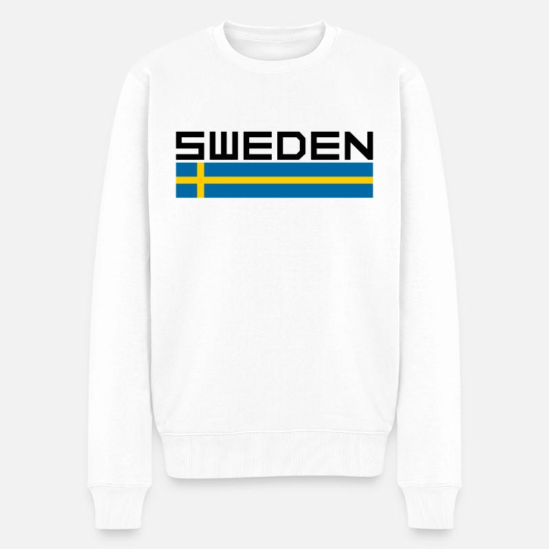 Schweden - Männer Premium Bio Pullover - Weiß