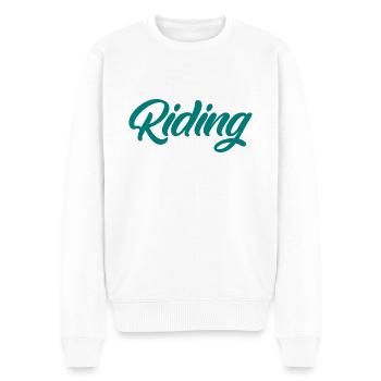 Équitation - Équitation - Cheval - Chevaux - Slogan - Dire - Pull Premium bio Homme - blanc - Devant - Thijin (182cm)