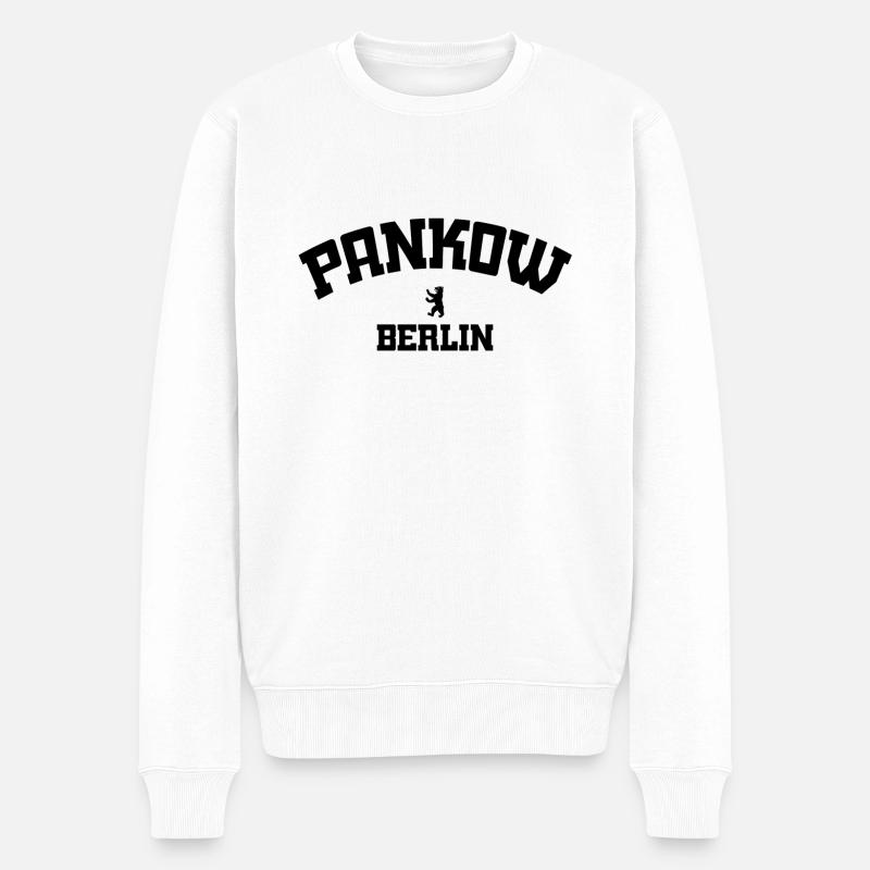 Pankow - Berlin - Deutschland - Germany - Männer Premium Bio Pullover - Weiß