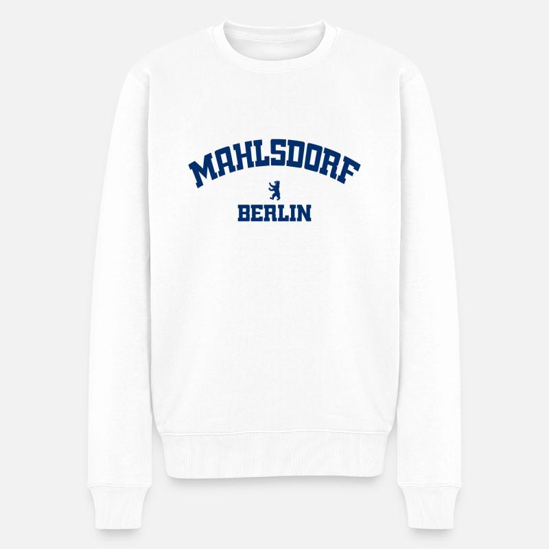 Mahlsdorf - Berlin - Deutschland - Germany - Männer Premium Bio Pullover - Weiß