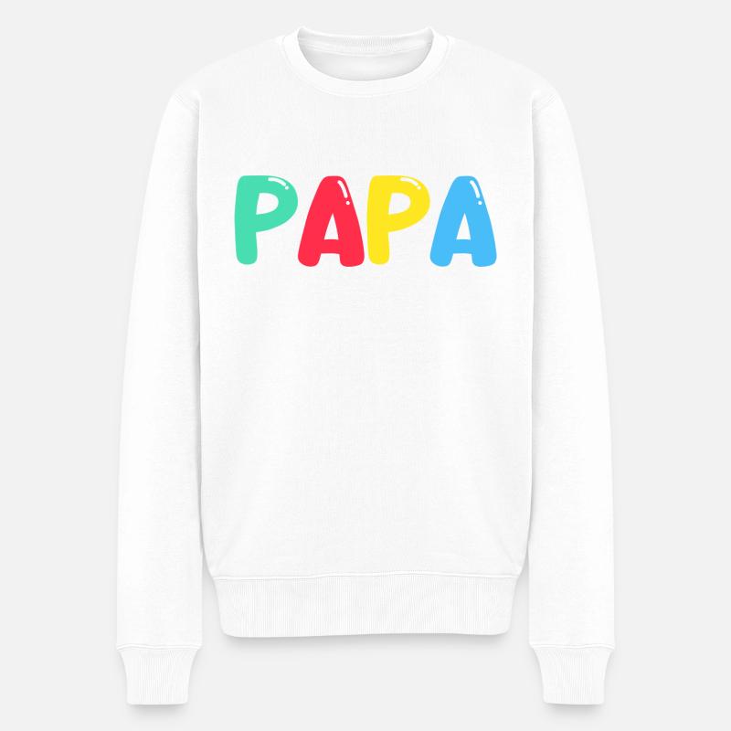 Papat - Männer Premium Bio Pullover - Weiß