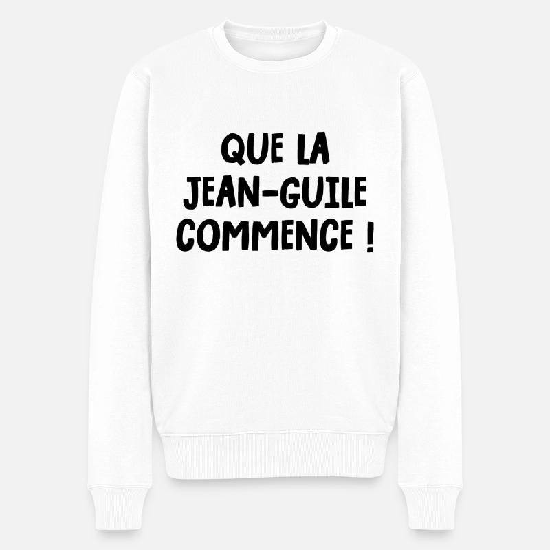 que la jean-guile commence - Pull Premium bio Homme - blanc