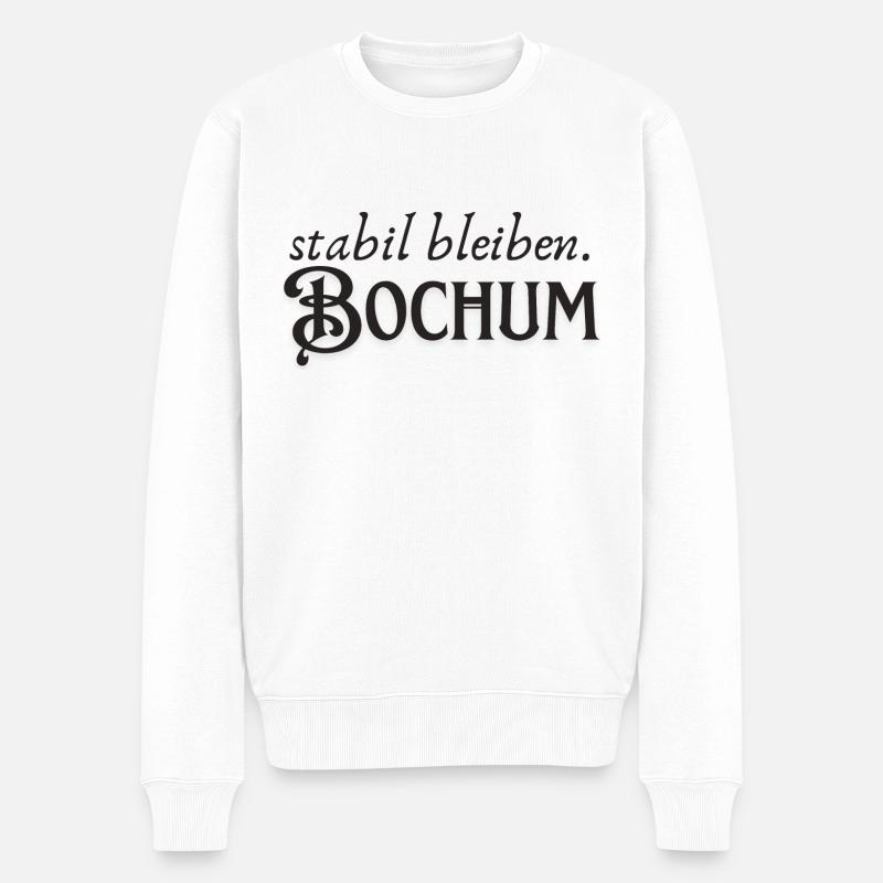 Stabil bleiben Bochum - Männer Premium Bio Pullover - Weiß