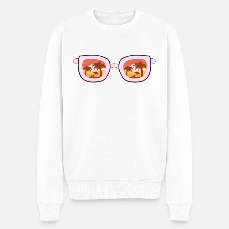 lunettes de soleil - Pull Premium bio Homme - blanc