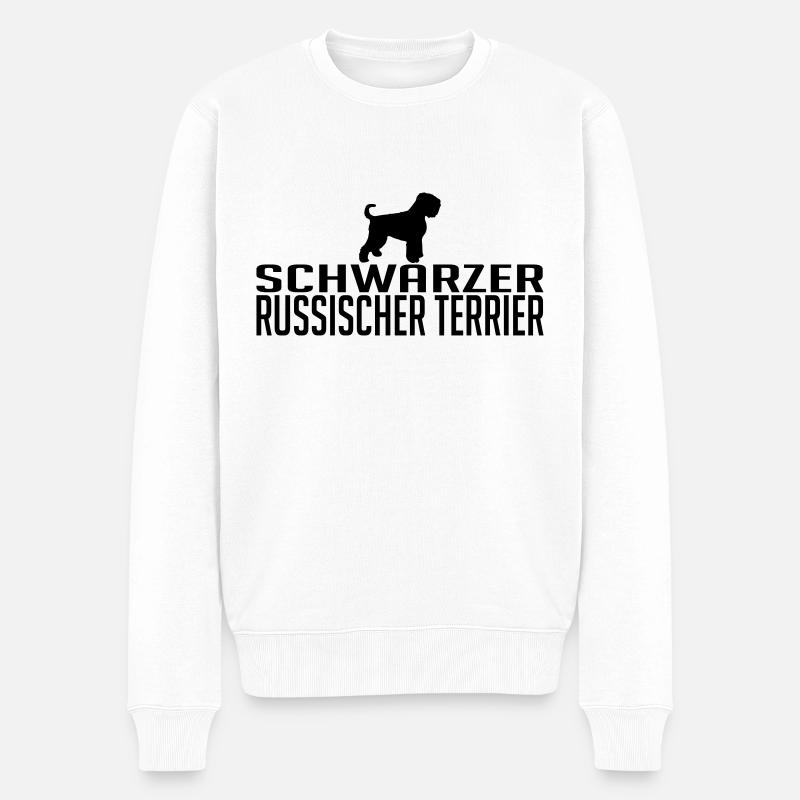 SCHWARZER RUSSISCHER TERRIER Hunderasse Wilsigns - Männer Premium Bio Pullover - Weiß
