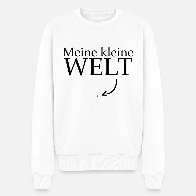 Meine kleine Welt - Männer Premium Bio Pullover - Weiß