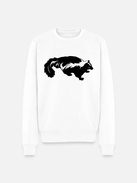 Stinktier - Männer Premium Bio Pullover - Weiß