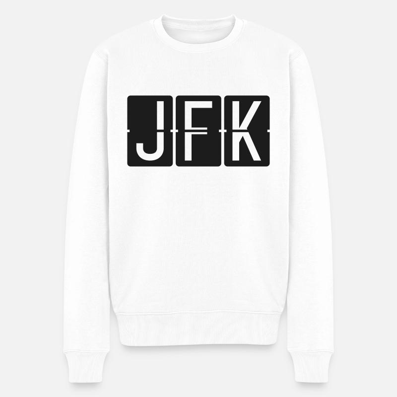 New York - Männer Premium Bio Pullover - Weiß