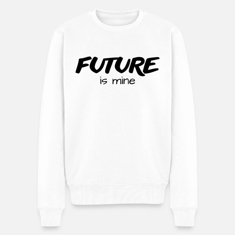future is mine - originelle Geschenkidee - - Männer Premium Bio Pullover - Weiß